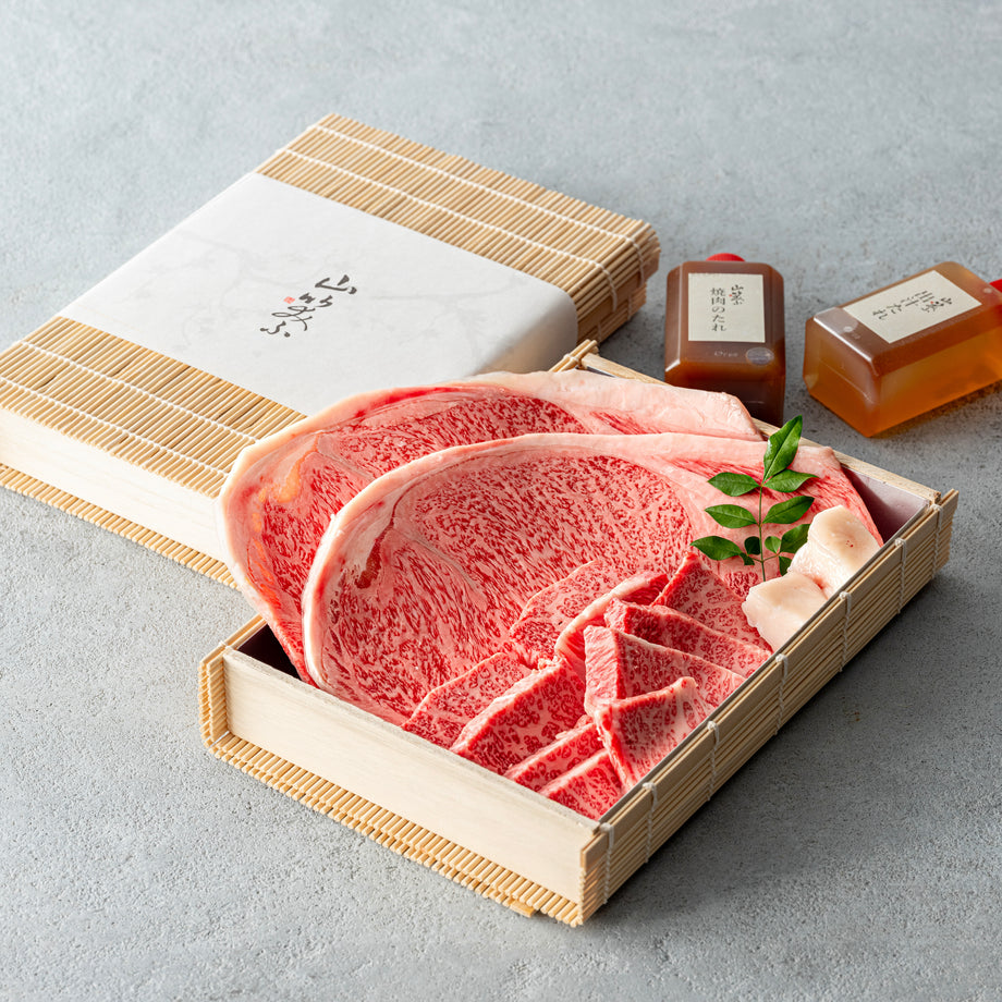 【肉ギフト】やきにく用 ＼A4等級以上／黒毛和牛サーロインステーキ（400g）＆カルビ（200g）※約3名様分 – BAYCREW'S FOOD  MARCHE